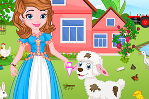 索菲亚照顾小羊羔