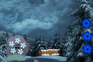 逃离黑暗的冬季森林