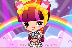 可爱的女孩时尚装