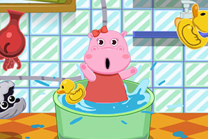 河马宝宝要洗澡