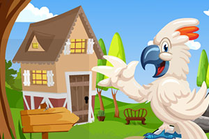 救援白色凤头鹦鹉