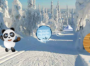 救援雪地里的熊猫