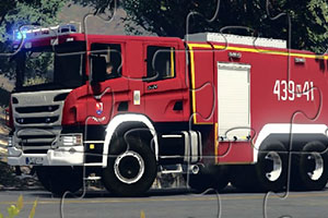 斯堪尼亚消防车拼图