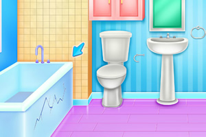 双胞胎女孩房间清洁