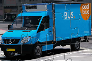 蓝色奔驰货车拼图