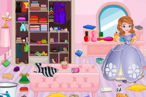 索菲亚整理房间