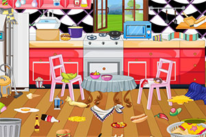 长发公主厨房清洁