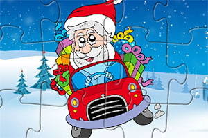 圣诞老爷爷开汽车