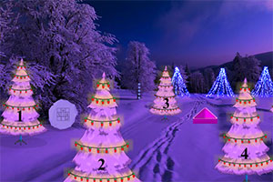 逃离发光的圣诞森林