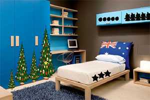 逃离蓝色圣诞节房屋