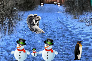 寒冬日逃出深山