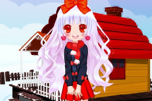 小萝莉的雪景照