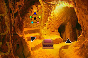 逃离巨大黄金洞穴