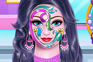 美丽女孩脸部沙龙