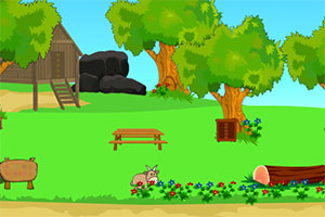 可爱小马驹逃跑