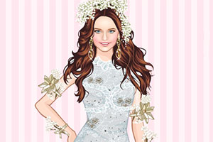 褶皱雪纺连衣裙