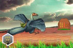 神秘巨鸟林逃生