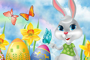 复活节兔子找图片
