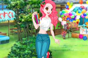 可爱女孩休闲装扮