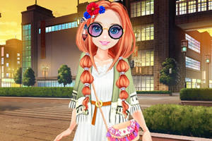 甜美奥莉逛商场