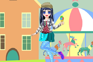 快乐游乐园女孩