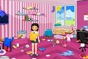 琳娜整理房间