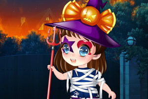 甜美女孩万圣节