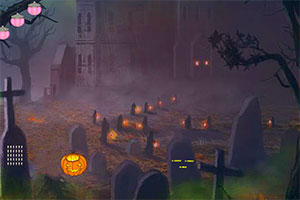 万圣节白猫逃脱