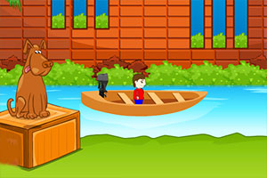 湖中的男孩逃脱