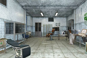 逃出毁坏的房屋