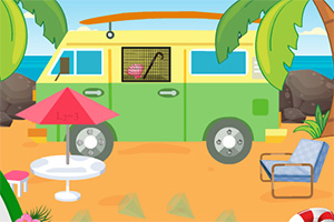 逃离漂亮的海滩