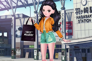 漂亮女孩圣诞购物