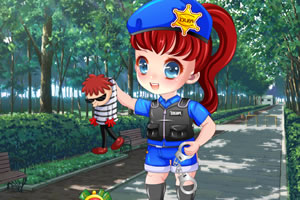 可爱日本小警花