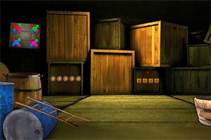 逃离昏暗的仓库