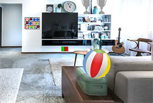 逃离明亮的体育室