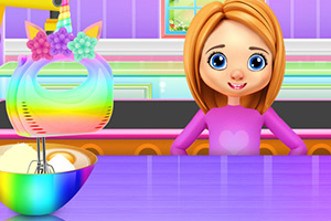 彩虹独角兽蛋糕