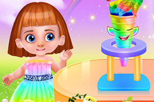 独角兽彩虹冰淇淋蛋卷