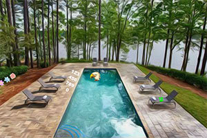 逃出湖边度假房