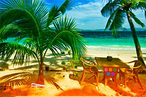 岛上小女孩逃跑