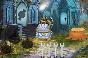 可爱卡通熊逃脱