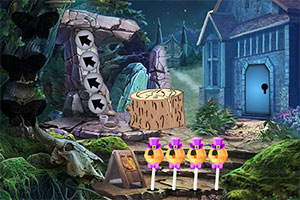 卡通鸭子老师逃跑