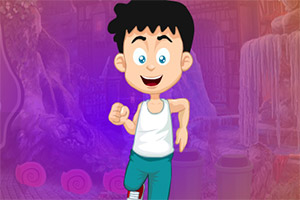 救援慢跑的男孩