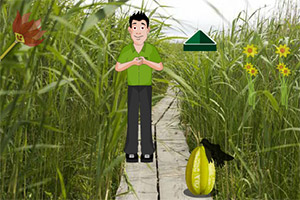 困在草丛的一家